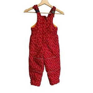 Hanna Andersson Insulated snow overalls, Red colorful Size 4/ 100